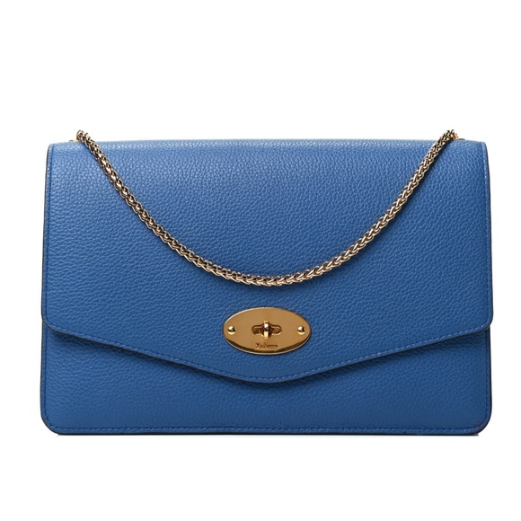 Mulberry Small Darley Leather Crossbody Bag in Blue